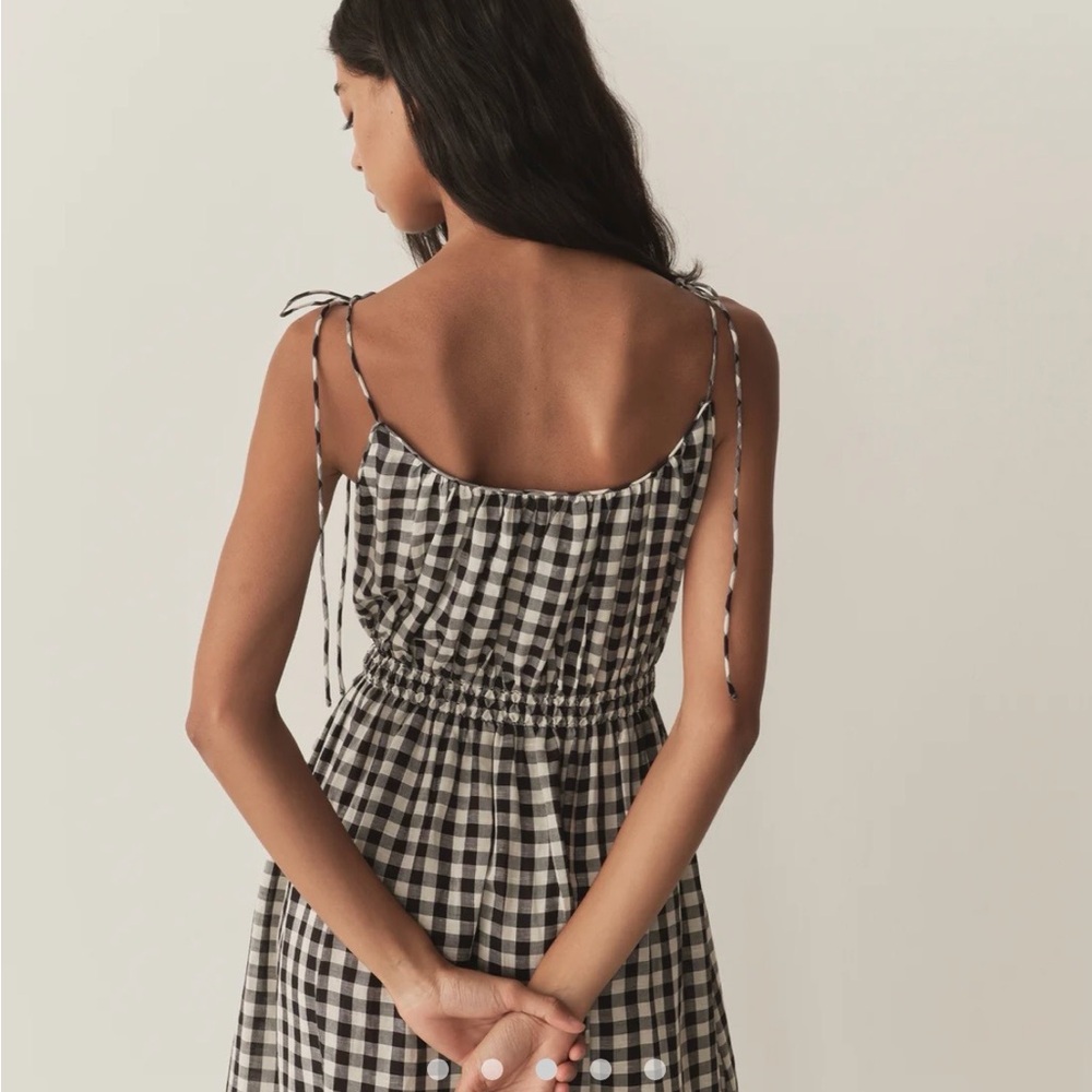Doen Leslie Black and White Gingham Midi Dress - Picture 9 of 11